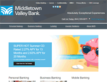 Tablet Screenshot of middletownvalleybank.com